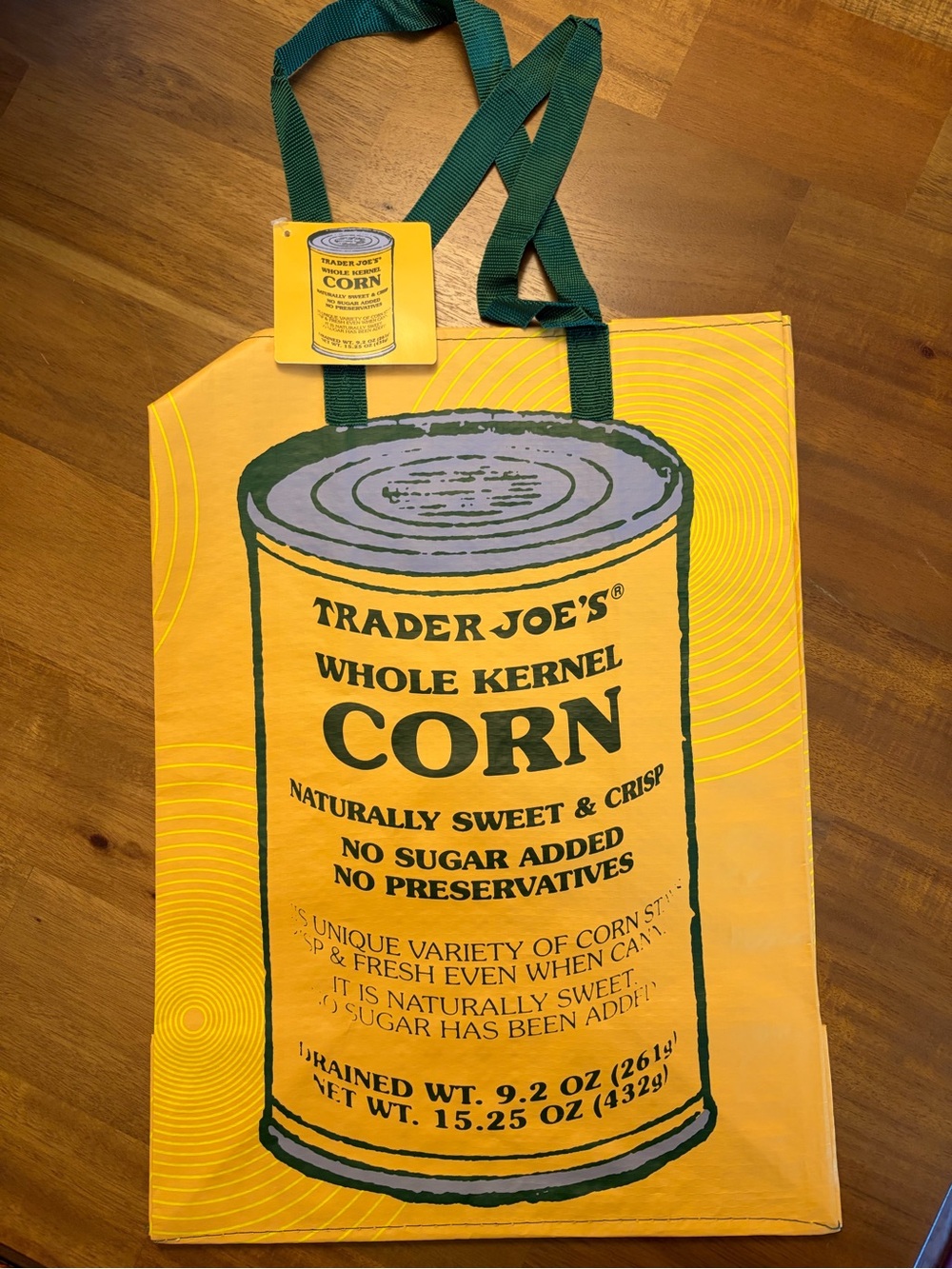 Trader Joe's Yellow Corn Reusable Tote